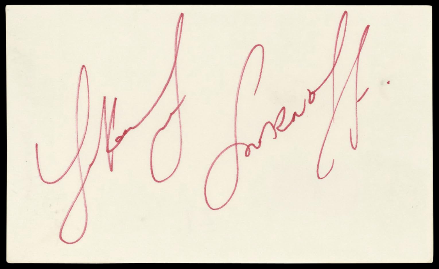 Yakov Smirnoff Night Court Authentic Signed 3x5 Index Card BAS #BL98610