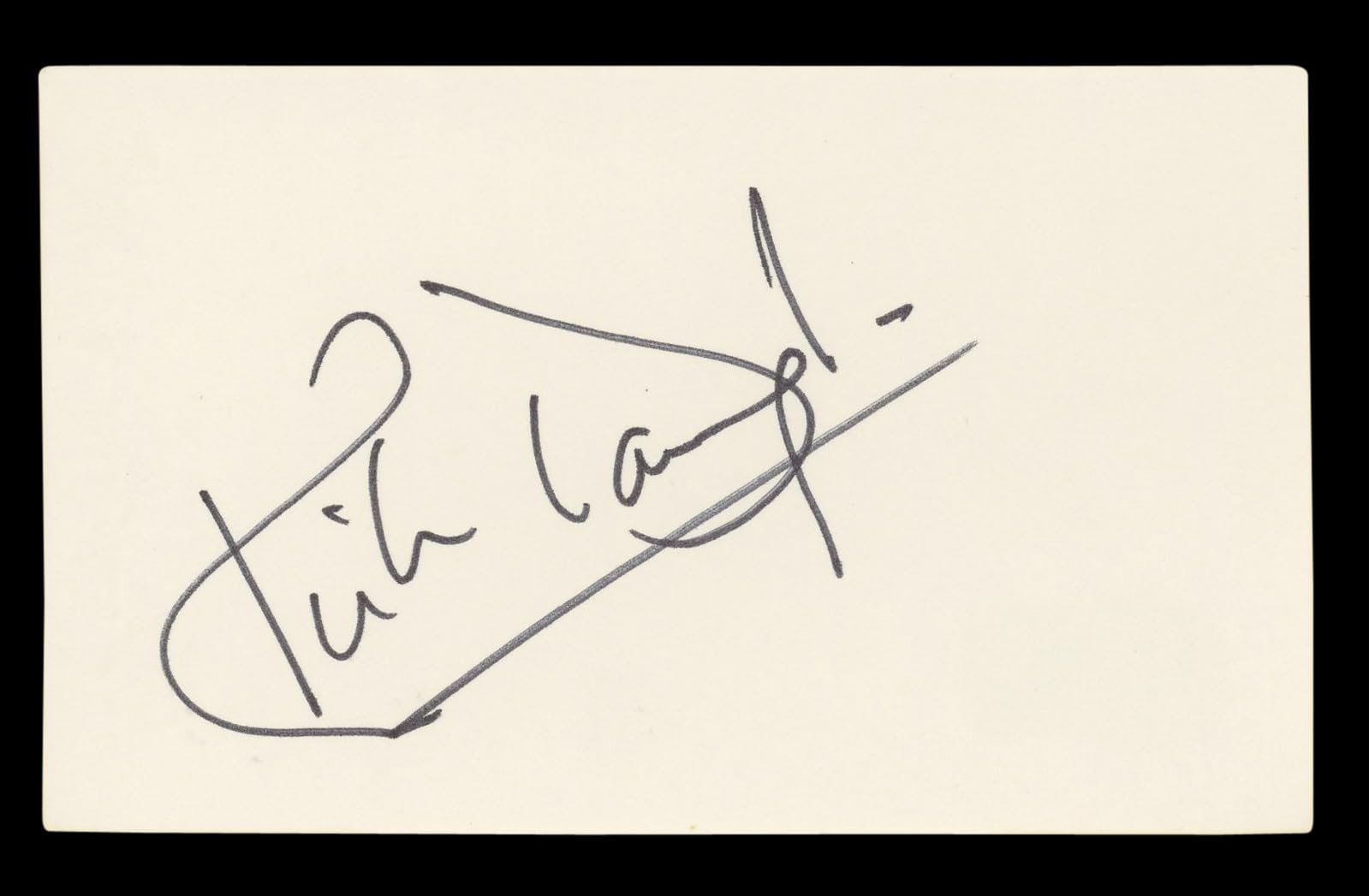 Kirk Douglas Spartacus Authentic Signed 3x5 Index Card Autographed BAS #BL96689