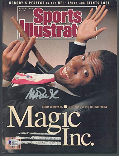Lakers Magic Johnson Signed Dec. 1990 Sports Illustrated Magazine BAS #MJ17737