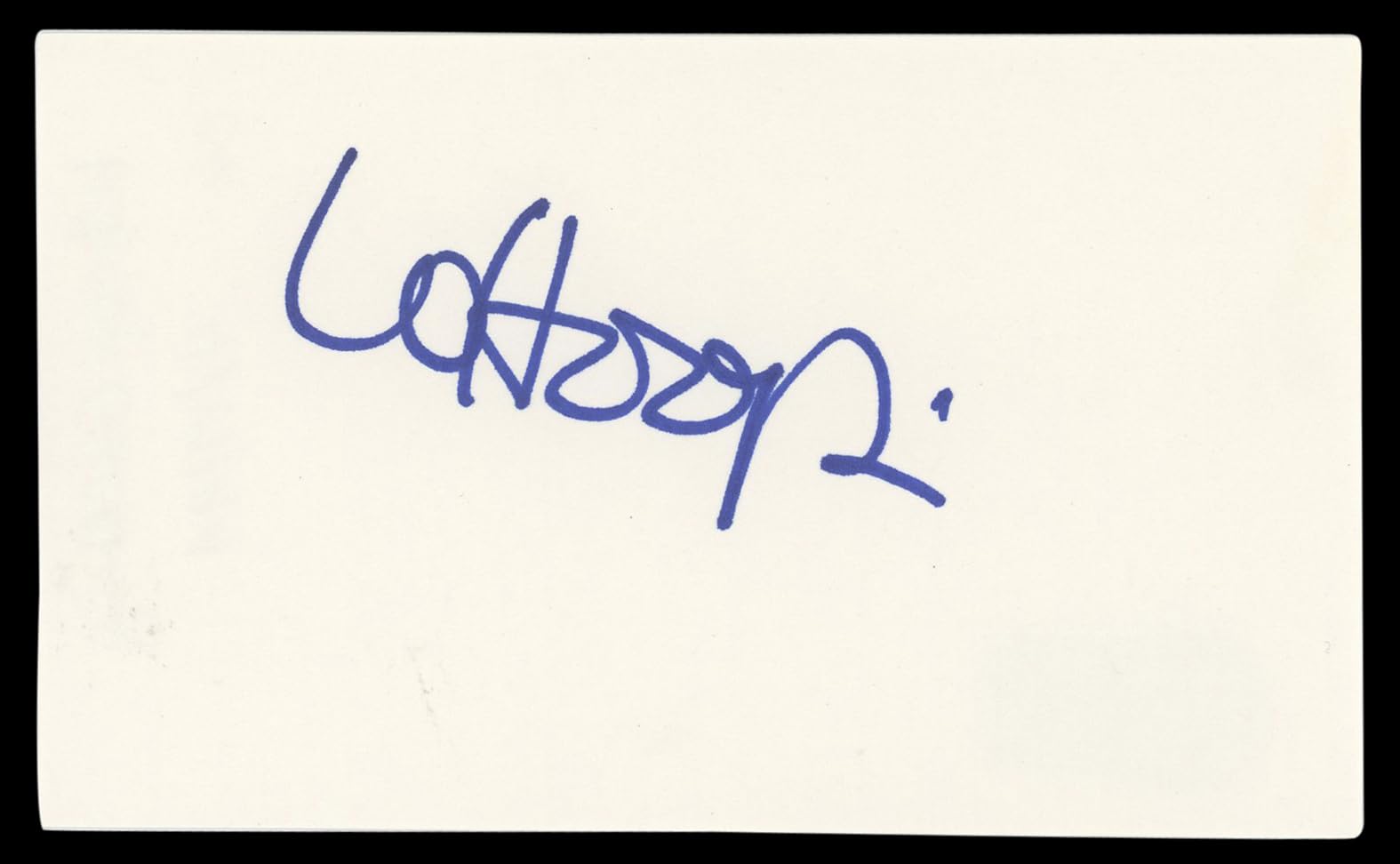 Whoopi Goldberg The View Authentic Signed 3x5 Index Card BAS #BL98767