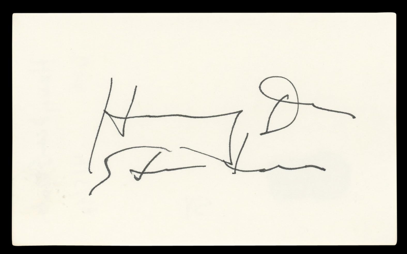 Harry Dean Stanton Lucky Authentic Signed 3x5 Index Card BAS #BL96783
