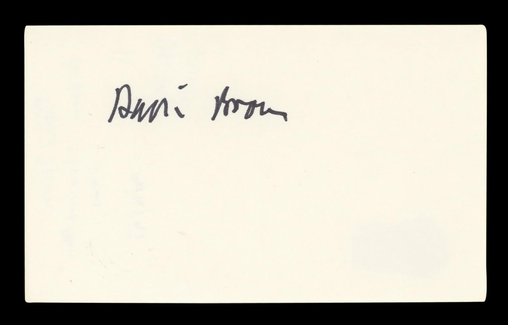David Brown The Year Between Signed 3x5 Index Card Autographed BAS #AD70146