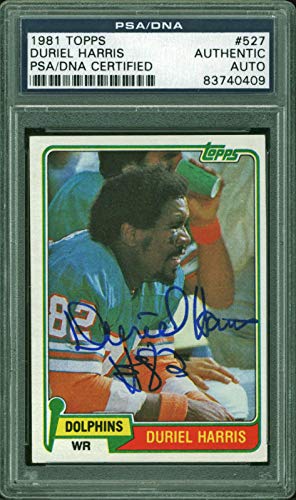 Cowboys Duriel Harris Authentic Signed 1981 Topps #527 Auto Card PSA/DNA Slabbed
