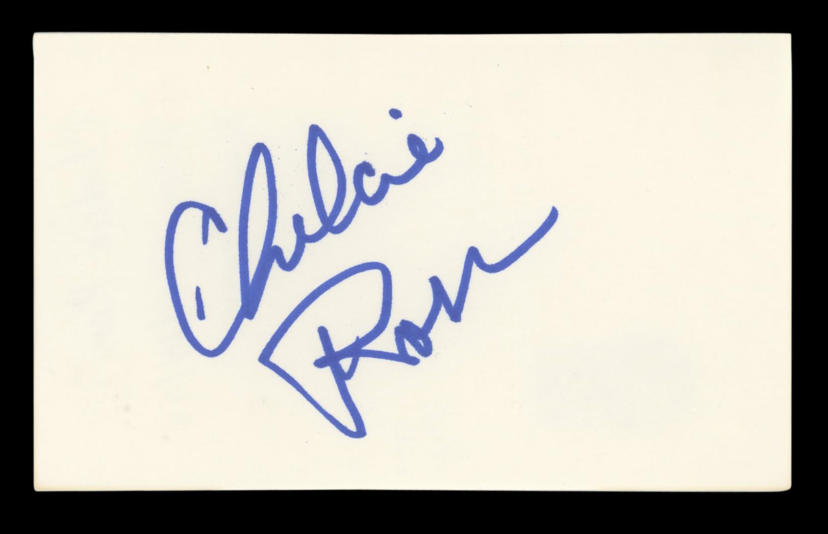 Chelcie Ross Major League Authentic Signed 3x5 Index Card BAS #BL96681