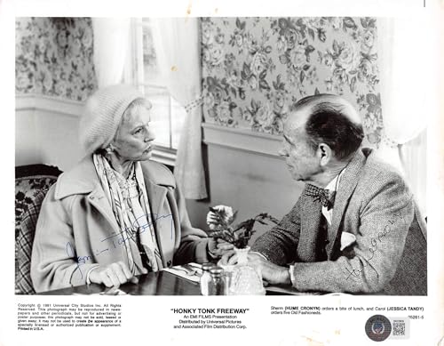 Jessica Tandy & Hume Cronyn Honky Tonk Freeway Signed 8x10 Photo BAS #BK03809