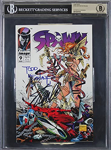 Marvel Stan Lee & Todd McFarlane Authentic Signed Spawn Comic BAS Slabbed