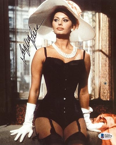 Sophia Loren Two Women Authentic Signed 8x10 Sexy Photo Autographed BAS #Q65575