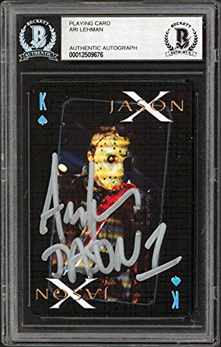 Ari Lehman Friday The 13th "Jason 1" Signed Playing Card BAS Slabbed #12509676