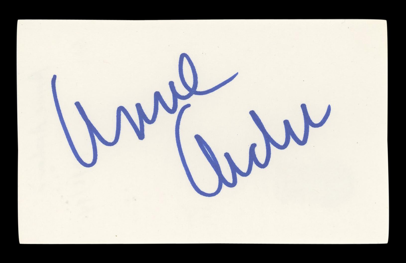 Anne Archer Fatal Attraction Authentic Signed 3x5 Index Card BAS #BL96925