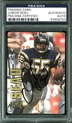 Chargers Junior Seau Authentic Signed Card 1993 Action Packed #80 PSA Slabbed