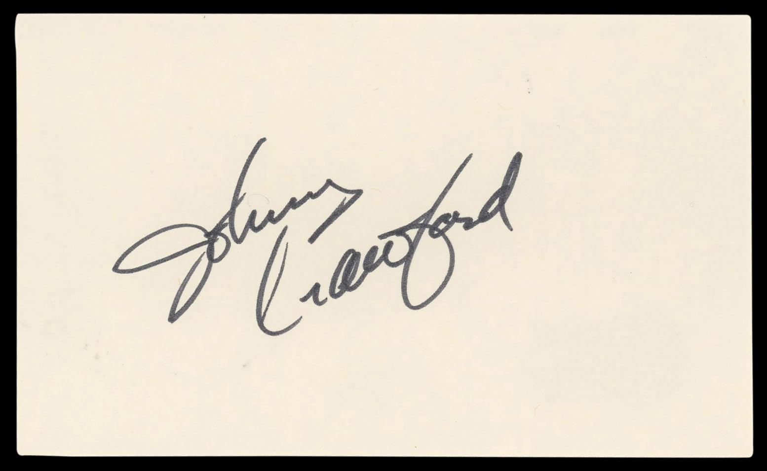 Johnny Crawford The Rifleman Authentic Signed 3x5 Index Card BAS #BL98588