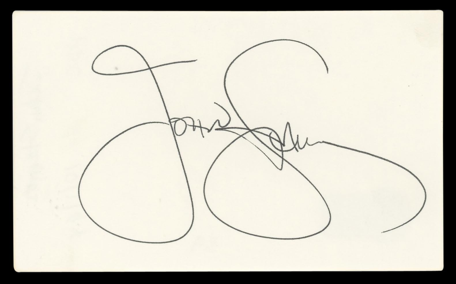 John Stamos Full House Authentic Signed 3x5 Index Card Autographed BAS #BL98527