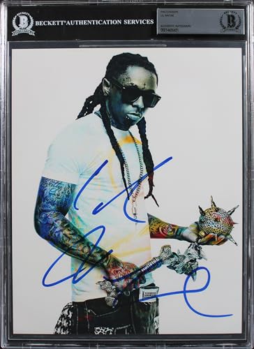 Lil' Wayne Authentic Signed 8x10 Color Photo Autographed BAS Slabbed