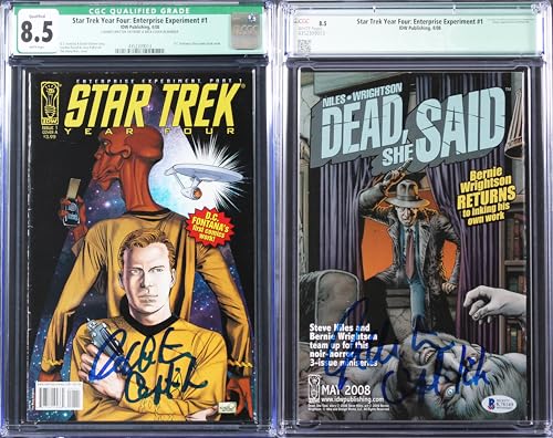 William Shatner 2x Signed Star Trek Year Four: Enterprise #1 Comic Grade 8.5 CGC