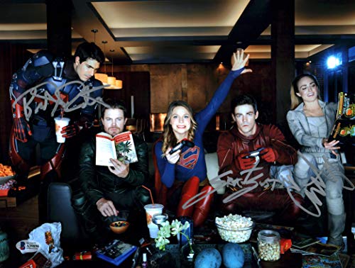 CW DC Stars (3) Gustin, Routh, Lotz Authentic Signed 11x14 Photo BAS #A39896