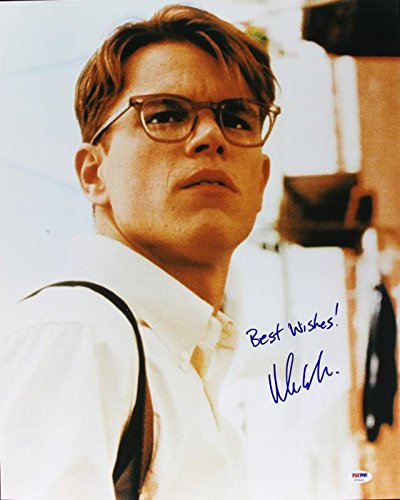 Matt Damon Talented Mr. Ripley Signed Authentic 16X20 Photo PSA/DNA #U70502