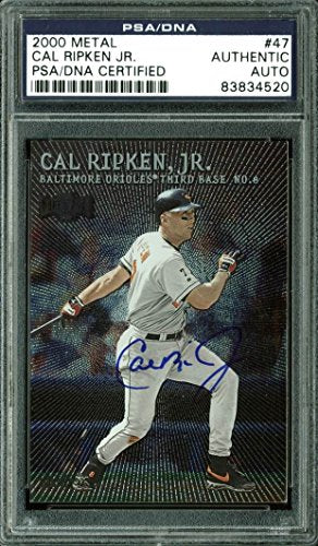 Orioles Cal Ripken Jr. Authentic Signed Card 2000 Metal #47 PSA/DNA Slabbed