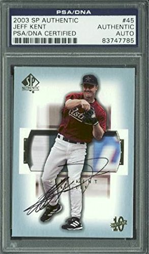 Astros Jeff Kent Authentic Signed Card 2003 Sp Authentic #45 PSA/DNA Slabbed