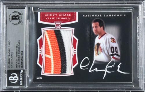 Chevy Chase Christmas Vacation Signed Custom Relic Card #5/10 BAS Slab #16567394