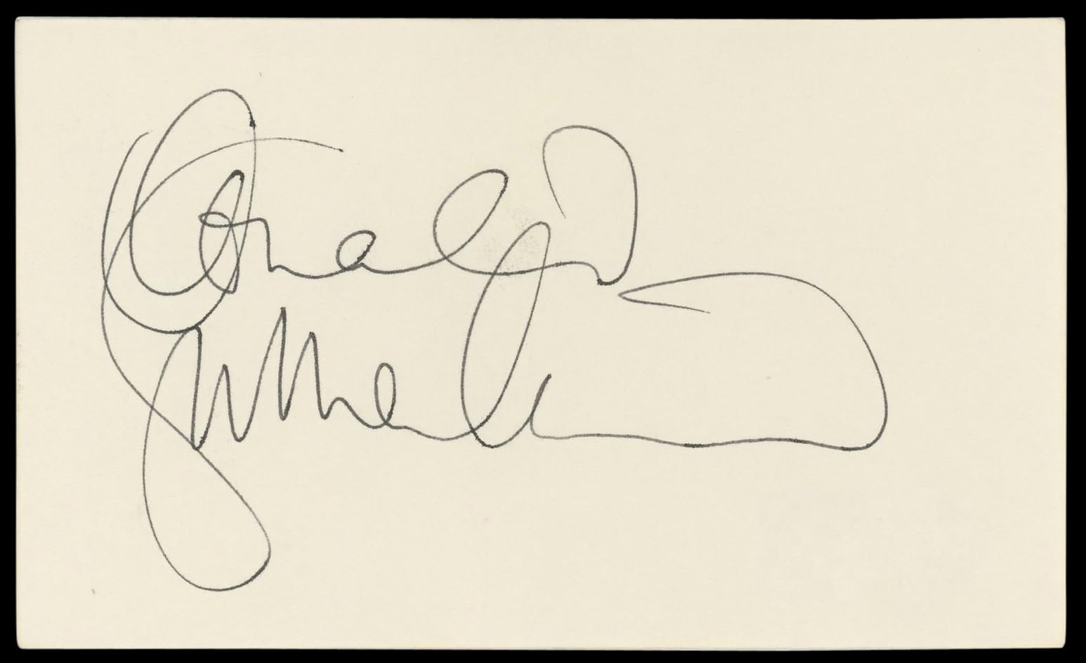 Donald Sutherland The Hunger Games Authentic Signed 3x5 Index Card BAS #BM58634