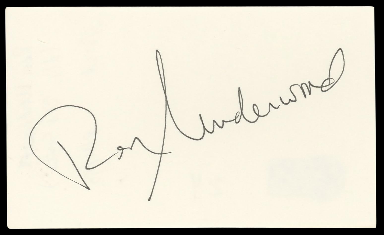 Ron Underwood Heart and Souls Authentic Signed 3x5 Index Card BAS #BL98602