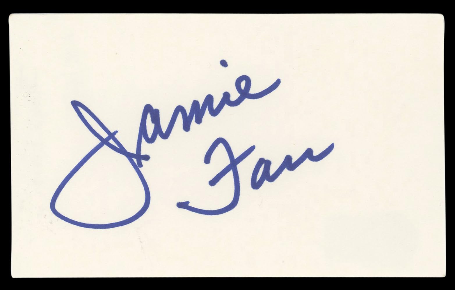 Jamie Farr M*A*S*H Authentic Signed 3x5 Index Card Autographed BAS #BL98770