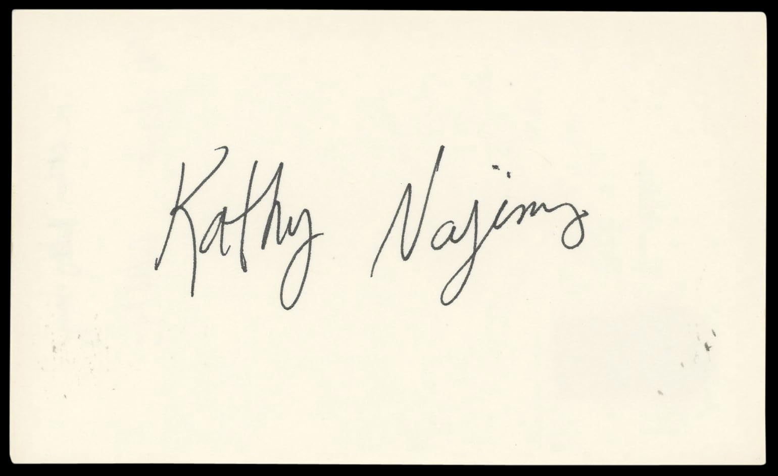 Kathy Najimy Hocus Pocus Authentic Signed 3x5 Index Card BAS #BN89205