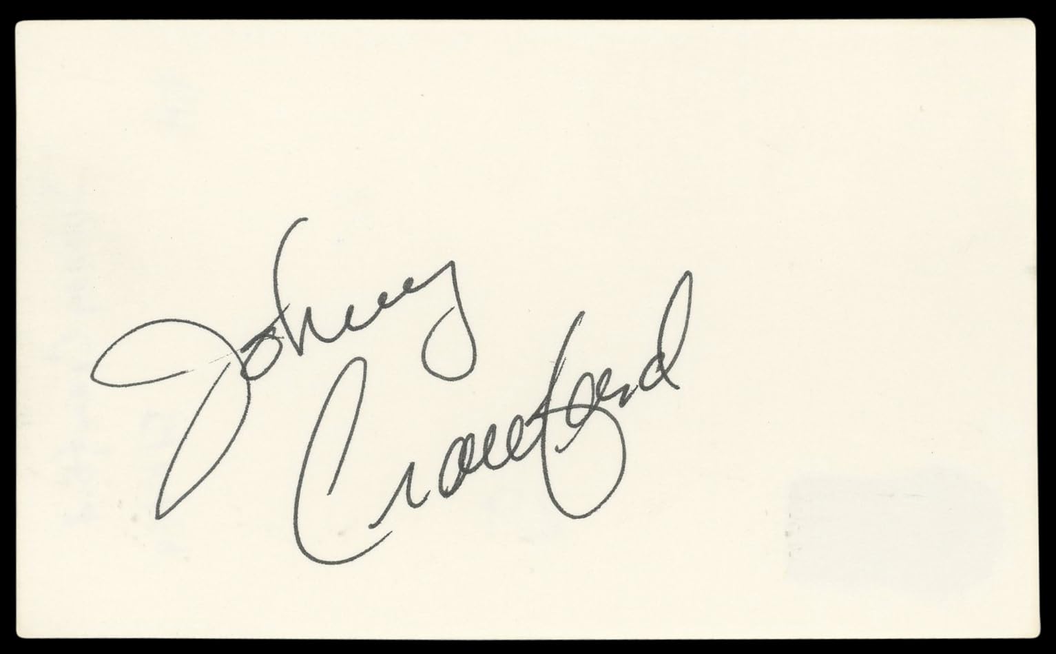 Johnny Crawford The Rifleman Authentic Signed 3x5 Index Card BAS #BL98584