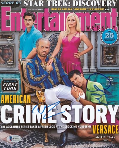 Ricky Martin & Darren Criss American Crime Story Signed 8x10 Photo BAS #Y06022