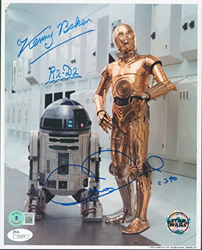 Kenny Baker & Anthony Daniels Star Wars Authentic Signed 8x10 Photo BAS #AB67905