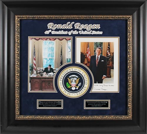 Ronald Reagan "Best Wishes" Authentic Signed 8x10 Framed Photo BAS #AC26946