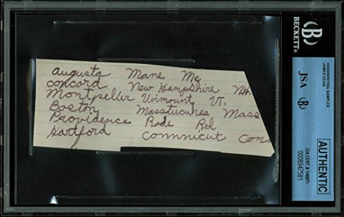 James Dean 2x5 Handwriting Sample from 5th Grade Notebook JSA Slabbed #8947581