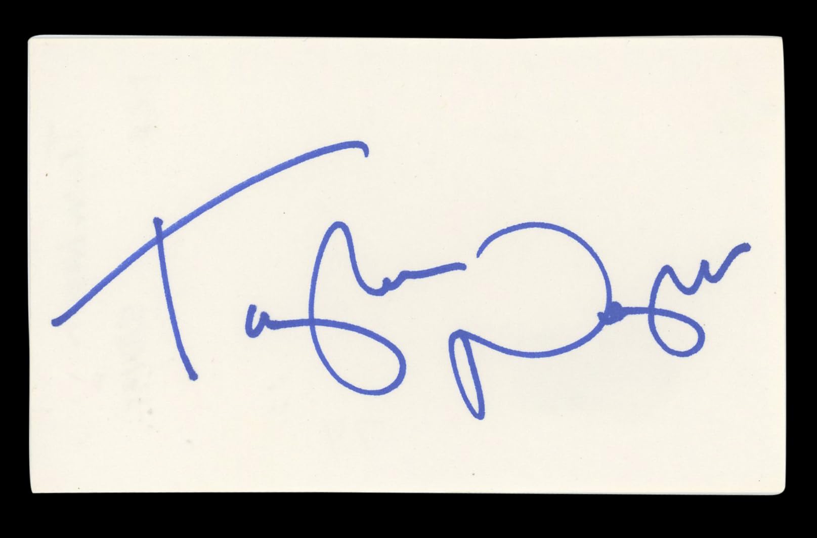 Taylor Negron The Last Boy Scout Authentic Signed 3x5 Index Card BAS #BL96939