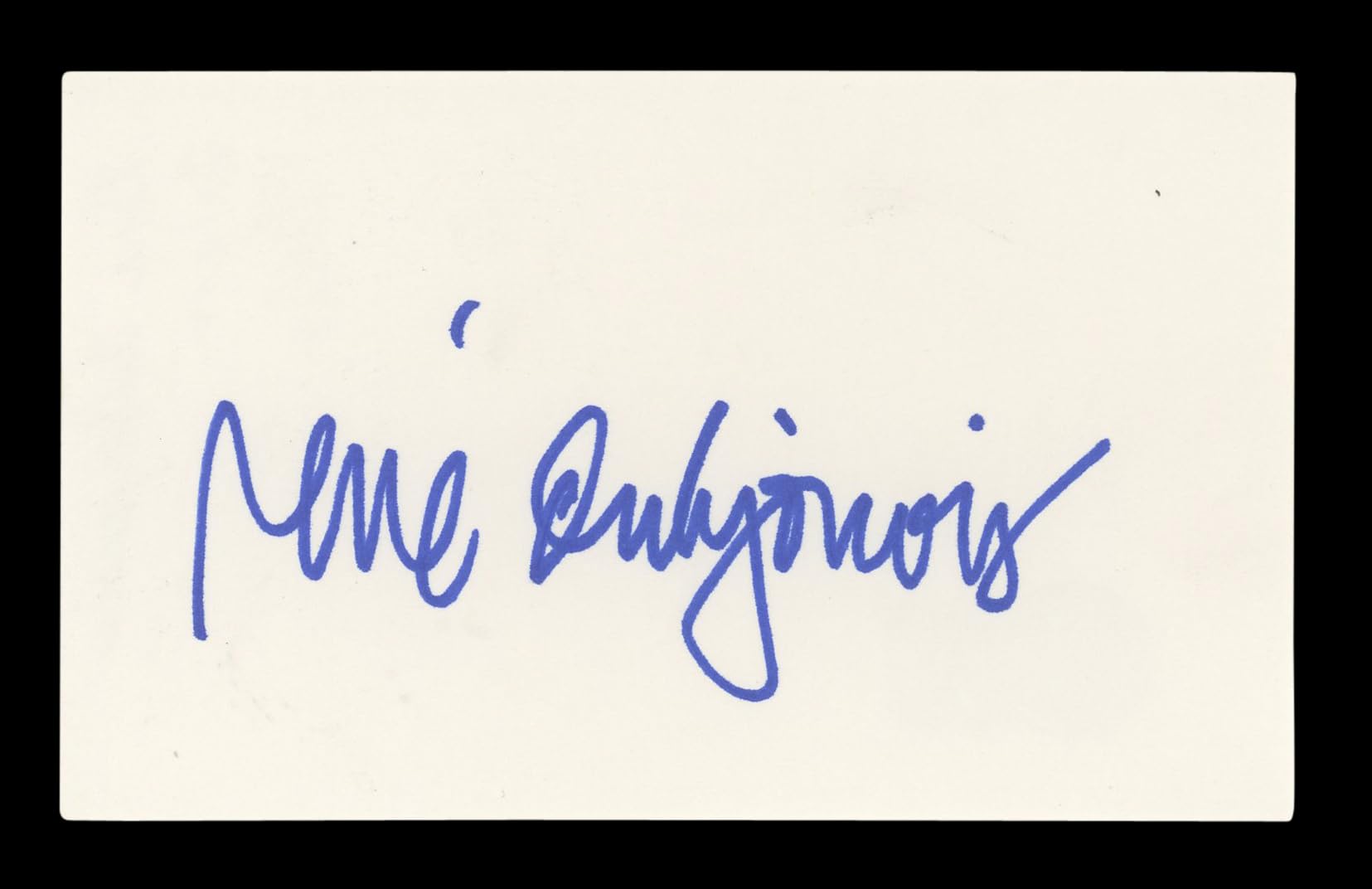 René Auberjonois Star Trek Signed 3x5 Index Card Autographed BAS #AD70318
