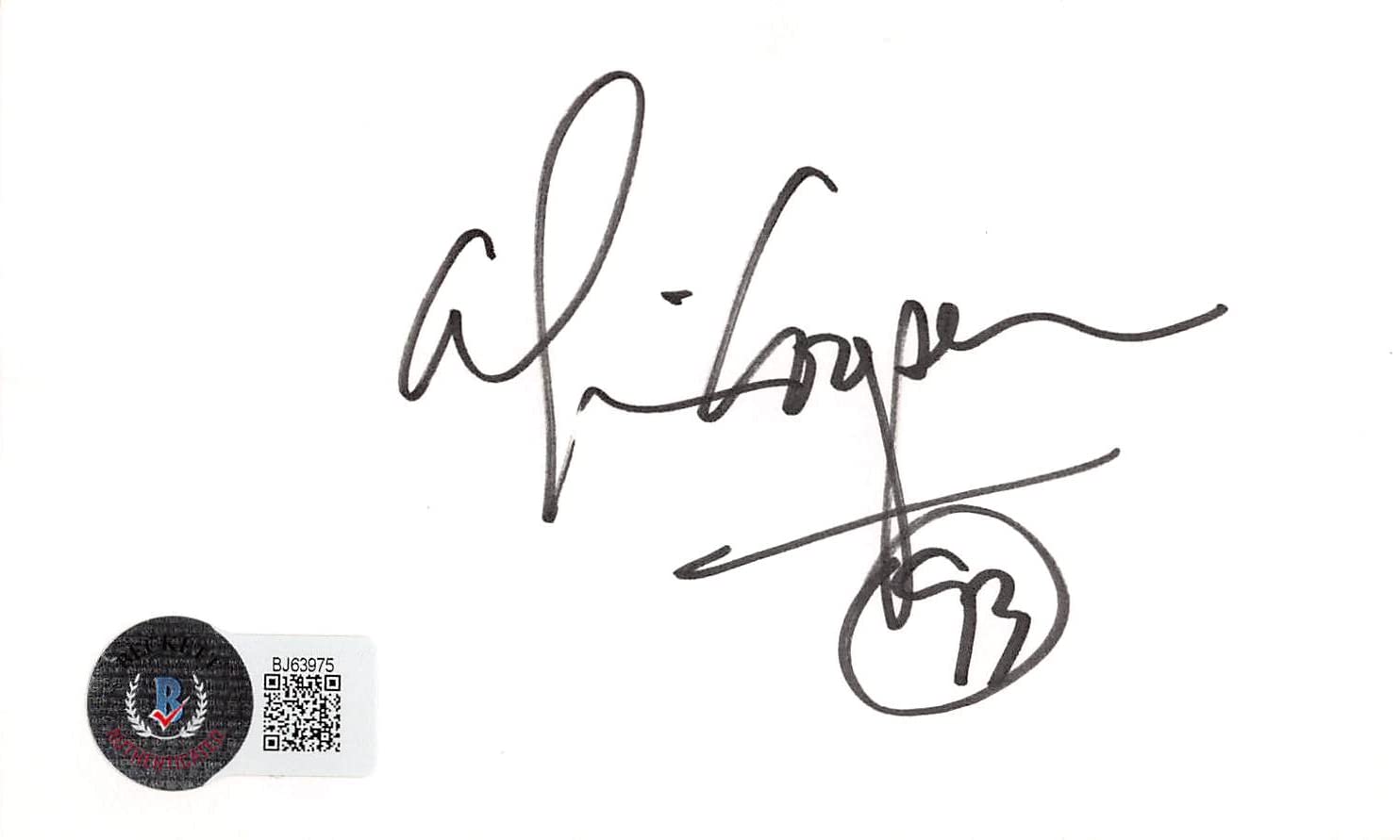 Alice Cooper "93" Authentic Signed 3x5 Index Card Autographed BAS #BJ63975