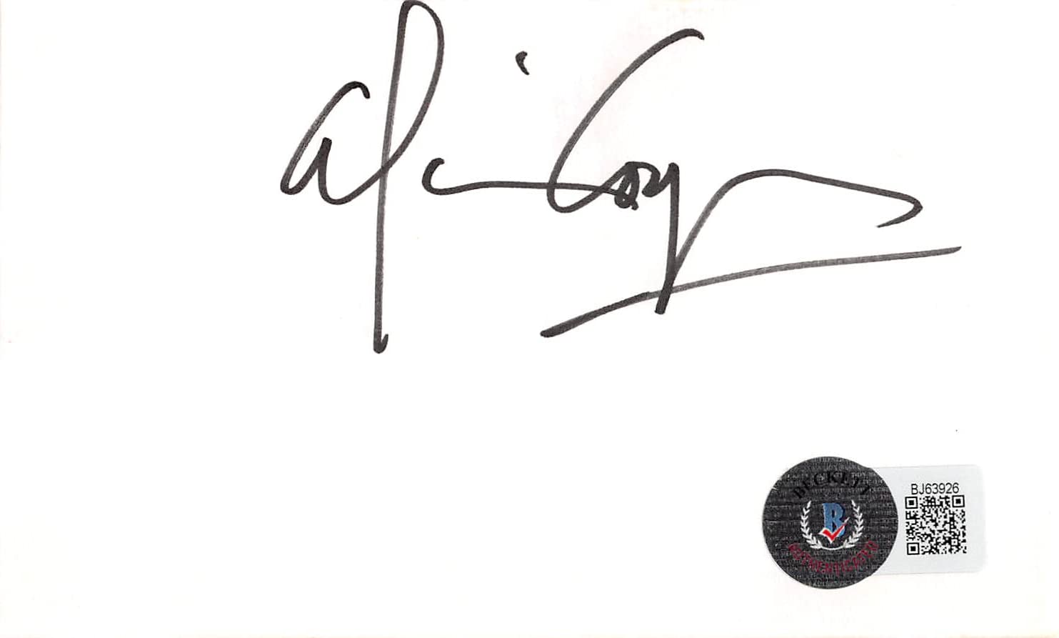 Alice Cooper Authentic Signed 3x5 Index Card Autographed BAS #BJ63926