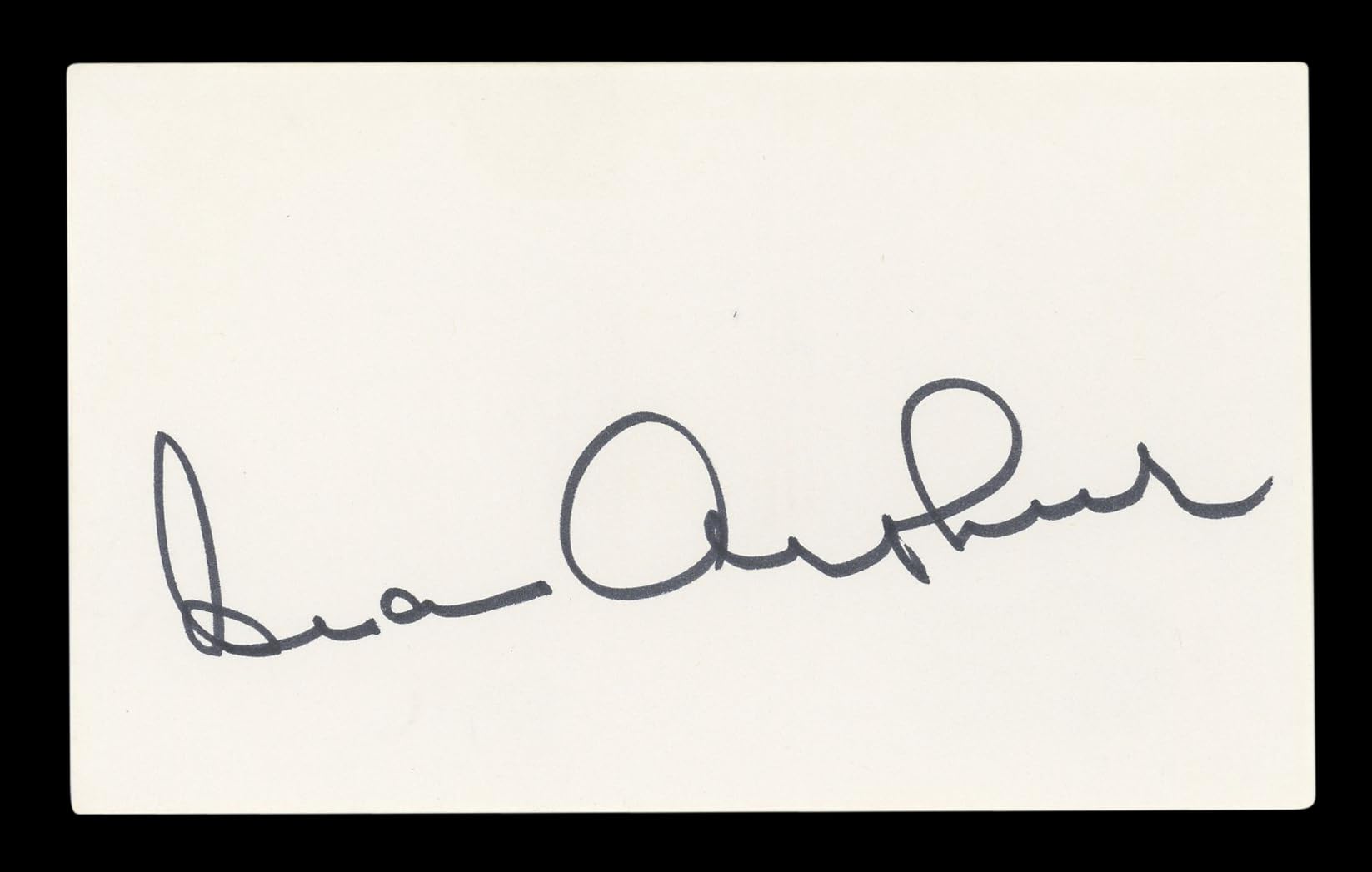 Bea Arthur The Golden Girls Authentic Signed 3x5 Index Card BAS #BL96522