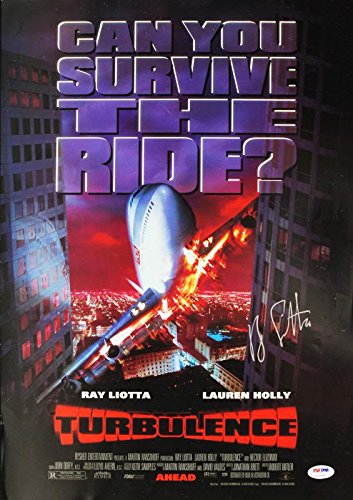 Ray Liotta Authentic Signed 13.5X19.25 Turbulence Poster PSA/DNA #U70395