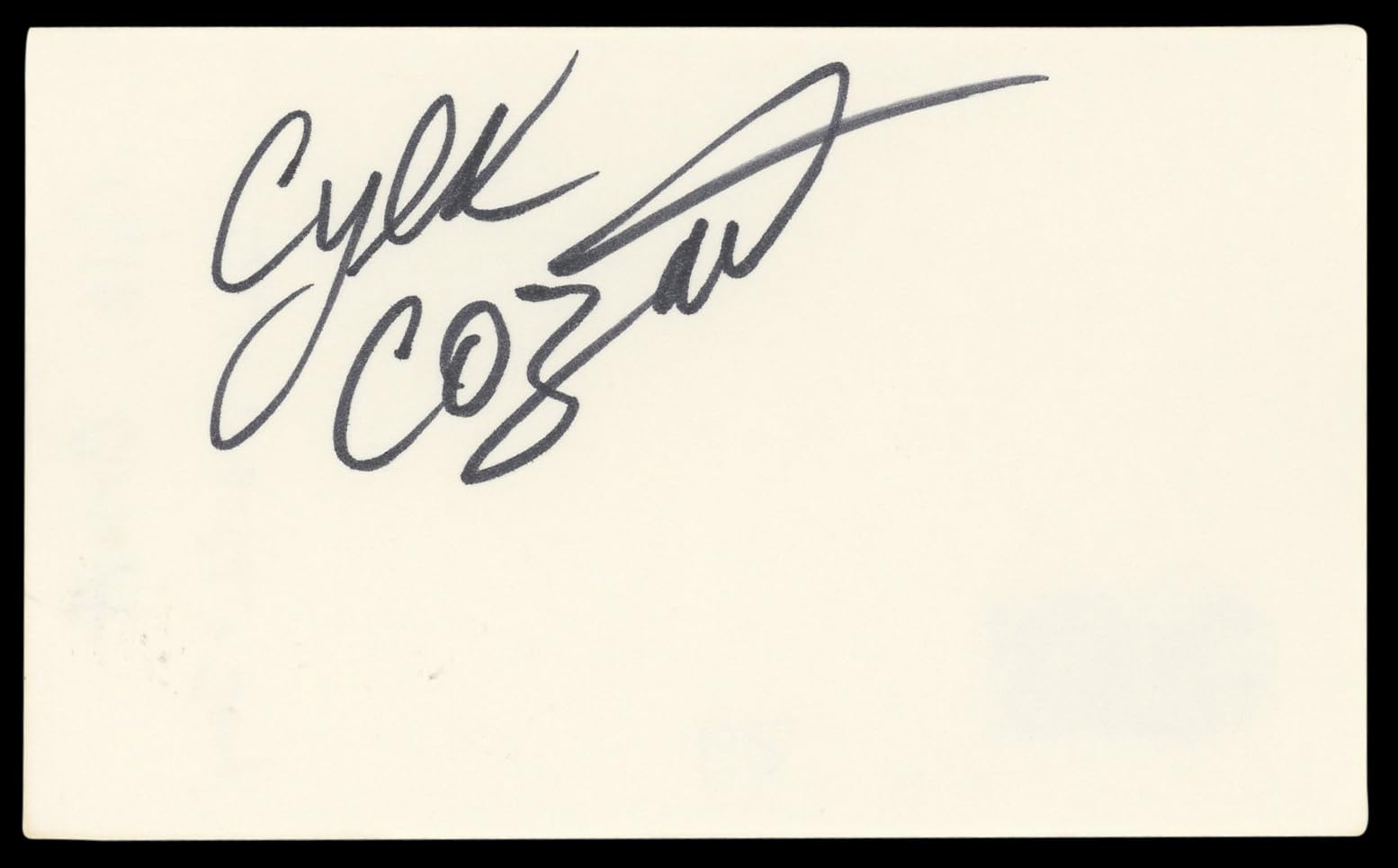Cylk Cozart White Men Can't Jump Authentic Signed 3x5 Index Card BAS #BL98593