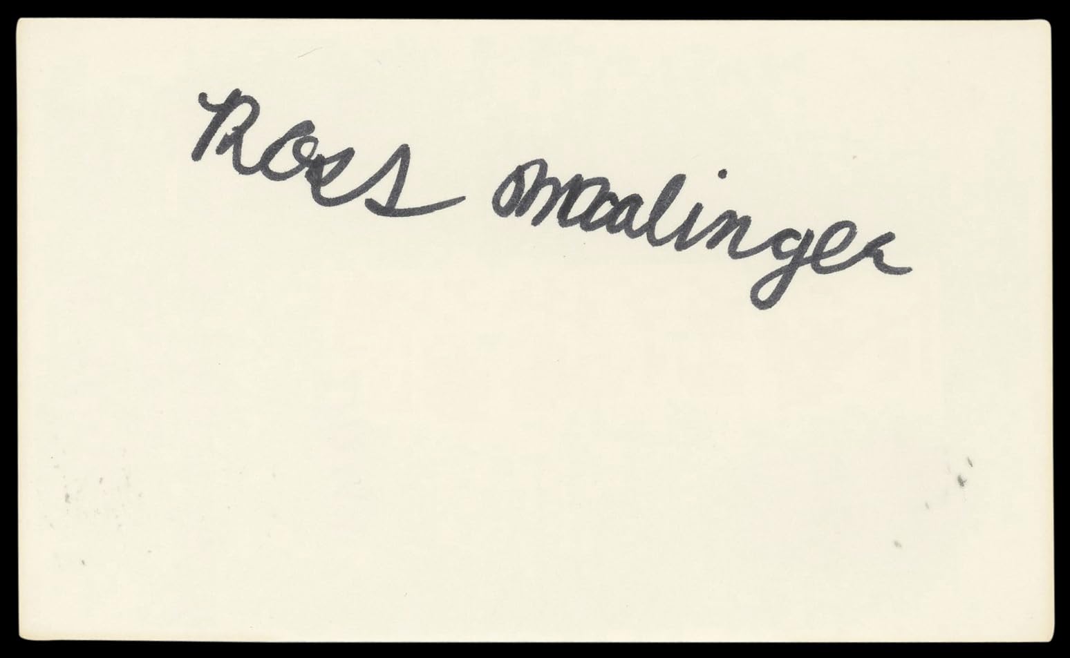 Ross Malinger Sleepless In Seattle Authentic Signed 3x5 Index Card BAS #BN89168
