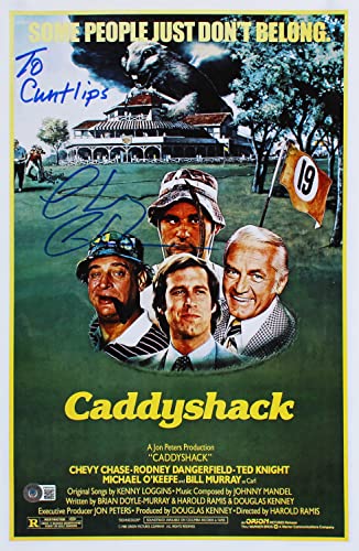 Chevy Chase Caddyshack "To C***lips" Authentic Signed 12x18 Photo BAS Witnessed