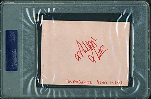 76Ers Andrew Toney Signed 4.25X5.75 Album Page Autographed PSA/DNA Slabbed