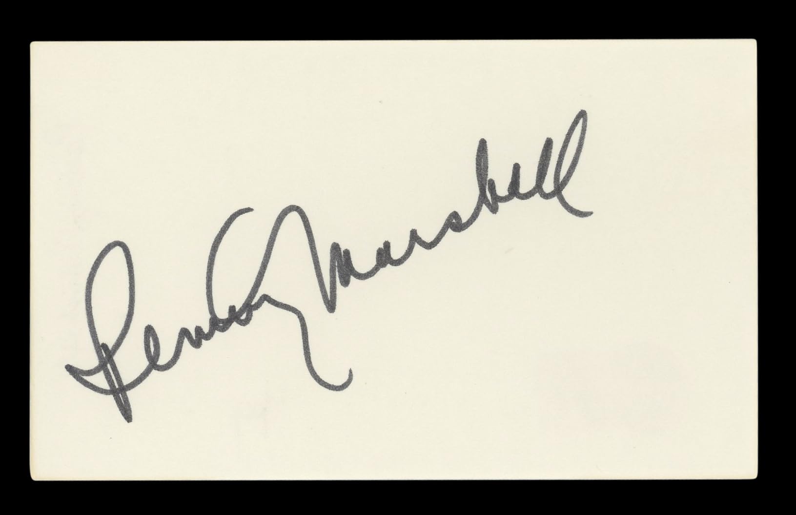 Penny Marshall Laverne & Shirley Authentic Signed 3x5 Index Card BAS #BL96543