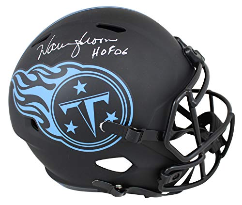 Titans Warren Moon "HOF 06" Signed Eclipse Full Size Speed Rep Helmet BAS Wit