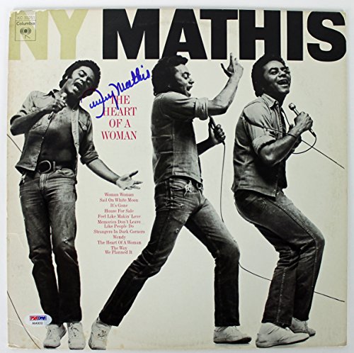 Johnny Mathis Authentic Signed The Heart Of Woman Album Cover PSA/DNA #AB43032
