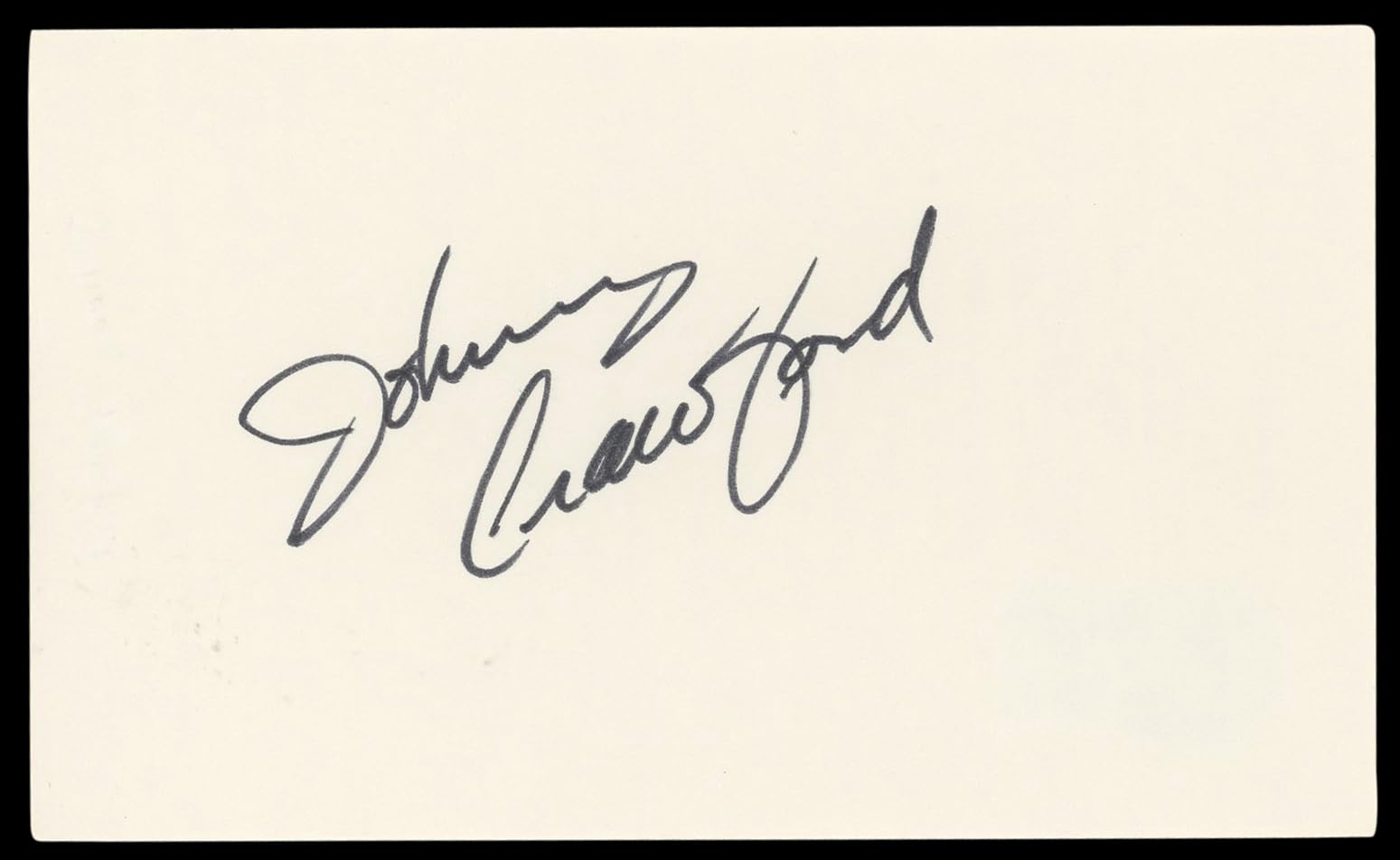Johnny Crawford The Rifleman Authentic Signed 3x5 Index Card BAS #BL98586