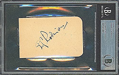 Edward G. Robinson Some Like It Hot Signed 2.4x3.85 Album Page BAS Slabbed
