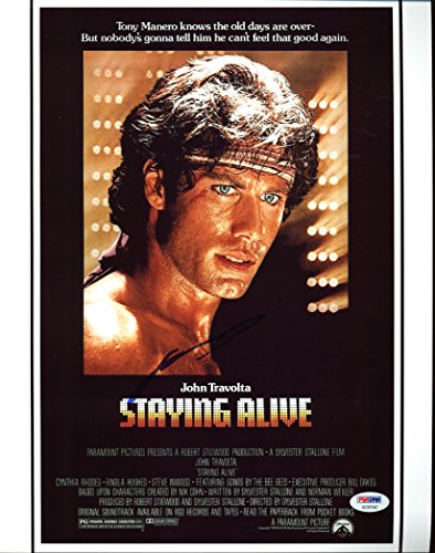 John Travolta Staying Alive Authentic Signed 11X14 Photo PSA/DNA #AC97542