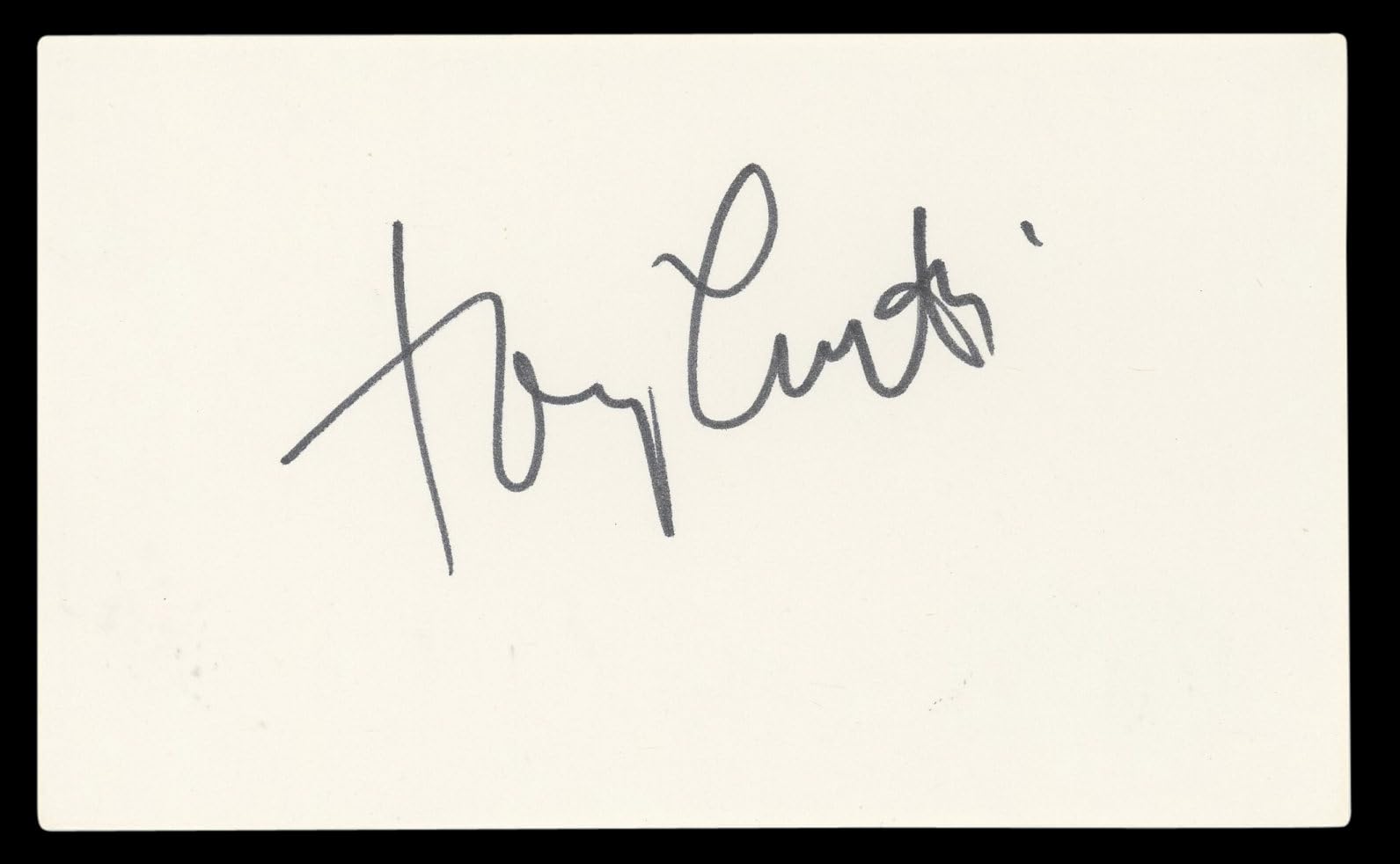 Tony Curtis Some Like It Hot Authentic Signed 3x5 Index Card BAS #BL98533