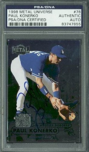 Paul Konerko Authentic Signed Card 1998 Metal Universe Rc #76 PSA/DNA Slabbed